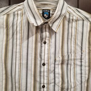 KUHL Suncel Striped Short Sleeve Button Down Shirt